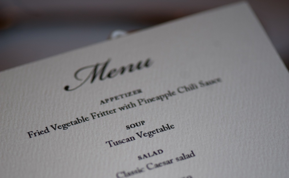 Reception Menu